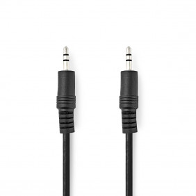Cable de Audio Estéreo | Macho 3,5 mm - 1,0 m Negro Cables |Bolsa Polybag
