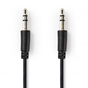 Cable en Espiral de Audio Estéreo | Macho 3,5 mm - 1,0 m Negro Cables
