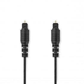 Cable de Audio Óptico | Toslink Macho - 2,0 m Negro |Bolsa de polipropileno