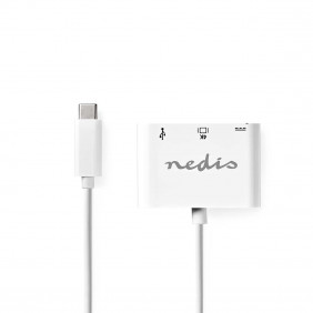 Cable Adaptador de USB Tipo C | Macho - A Hembra/tipo C/salida Hdmi 0,2 m Blanco