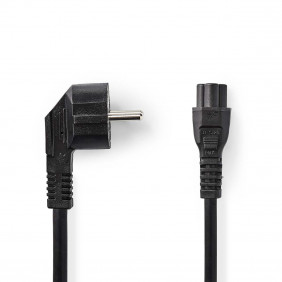 Cable de Alimentación | Schuko Macho en Ángulo - Iec-320-c5 2,0 m Negro Cables