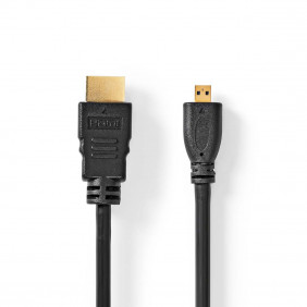 Cable Hdmi? de Alta Velocidad con Ethernet | Conector Hdmi - Microconector 2,0 m Negro