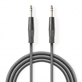 Cable de Audio Compensado | 6,35 mm Macho - 1,5 m Gris