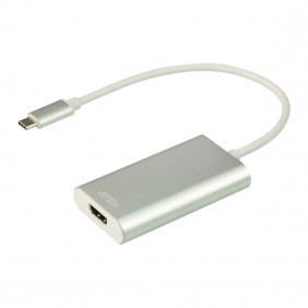 Cable USB 3.0 1x 3.1 Gen1 - Hdmi Type A Female Plata/blanco