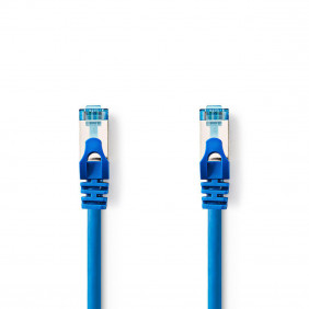 Cable Cat6a | Sf/utp Rj45 (8p8c) Macho 3.00 m Redondo PVC Lszh Azul Bolsa Polybag