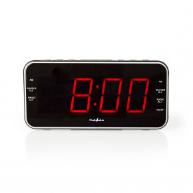 Radiodespertador Digital | Pantalla LED de 1,8" FM 20 Presintonías Función Retardo Alarma