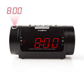 Radiodespertador Proyector Digital | Pantalla LED de 0,9" FM Doble Alarma Función Retardo Radios