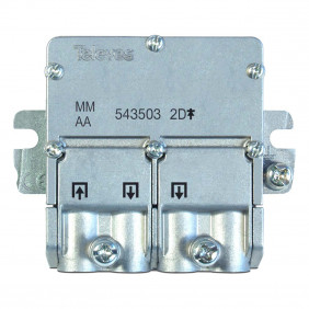 Splitter de Satélite Conector F 4.4 dB / 5-2400 MHz - 2 Salidas