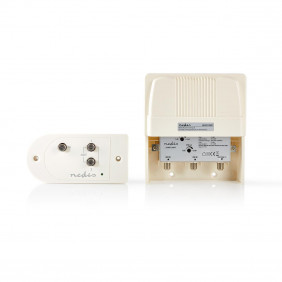 Kit de Amplificador con Soporte Mástil | VHF UHF Ganancia máx. 35 dB Soluciones Cable