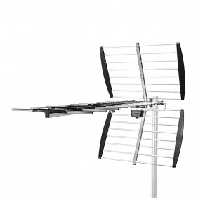 Antena Exterior | UHF Rango de Recepción: ?50 Km Lte700 Ganancia: 14 dB 75 Ohm Longitud la Antena: 1282 mm