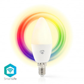 Bombilla LED Inteligente con Wi-fi | A Todo Color y Blanco Cálido E14