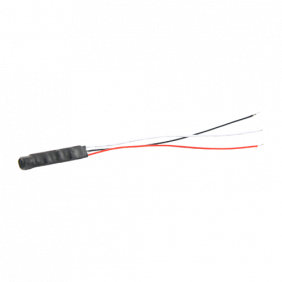 Micrófono Externo - Conector en Terminal por Cable Power + (Rojo), (Negro) Audio (Blanco) Alimentación Dc6v~12V Largo: 130 mm M