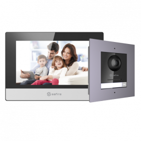 Kit de Videoportero - Tecnología IP Incluye Placa y Monitor Switch PoE Microsd App Móvil con P2P Montaje Empotrado
