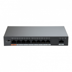 Switch PoE X-security - 8 Puertos + 1 Puerto Uplink Velocidad 10/100 Mbps 60W / 30W 2-8 Máximo 96W Modo Cctv Hasta 250m a 10mbp