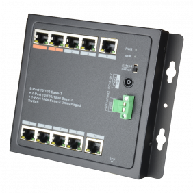 Switch Hipoe X-security - 8 Puertos PoE + 2 Puerto Uplink (Rj45) 1 (SFP) Velocidad 10/100/1000 Mbps Consumo Máximo 96W Instalac