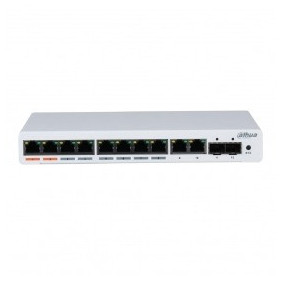 Switch PoE 8 Puertos 10/100/1000 +2 Uplink Gigabit +2sfp 60W 802.3at Layer 2