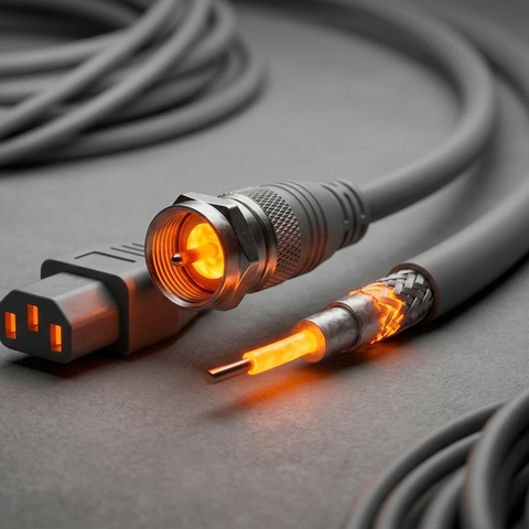 Cable de antena TV: IEC, conector F y 75 ohmios