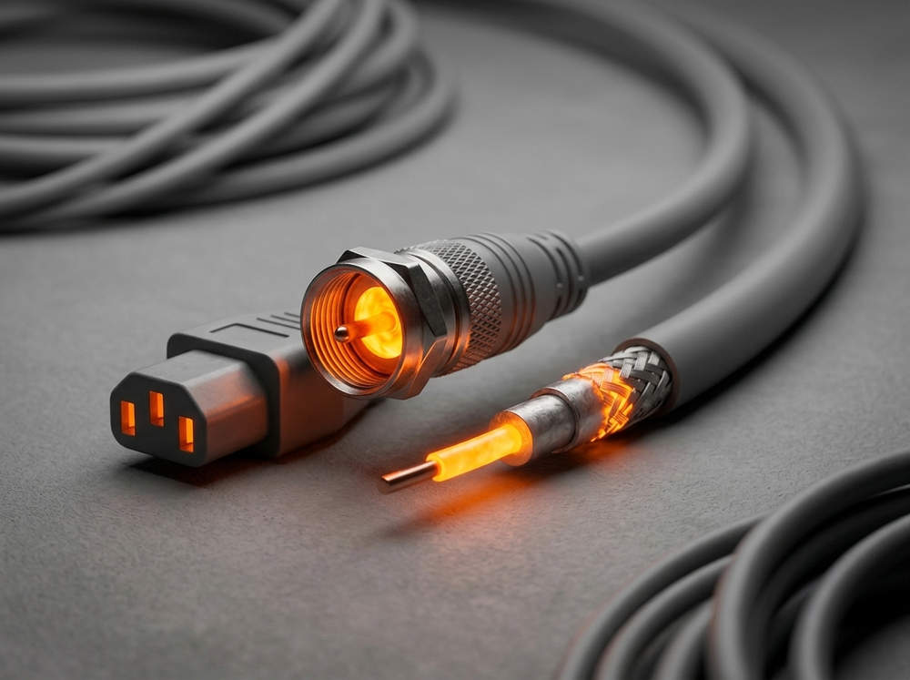Cable de antena TV: IEC, conector F y 75 ohmios