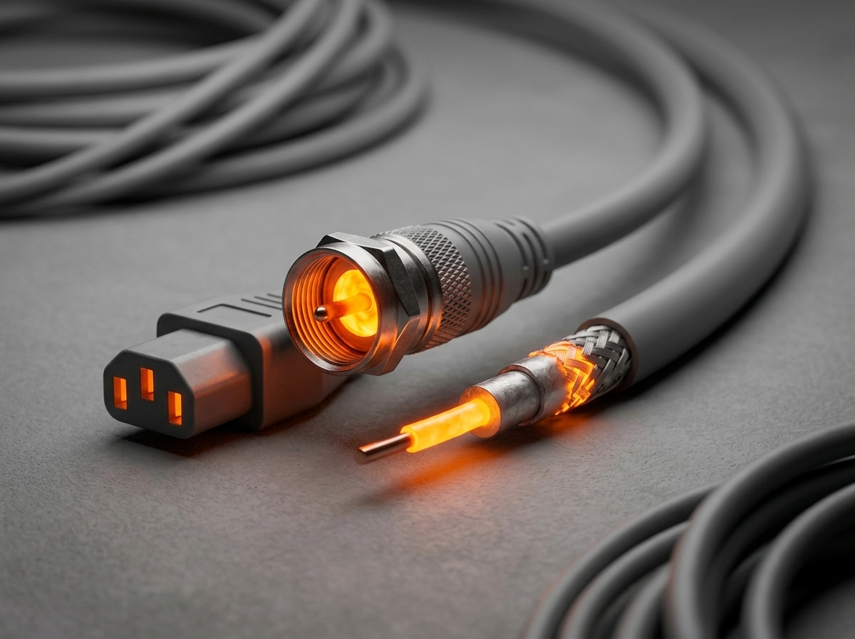 Cable de antena TV: IEC, conector F y 75 ohmios