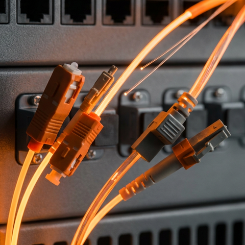 Fibra monomodo o multimodo: conectores SC, LC, APC y UPC