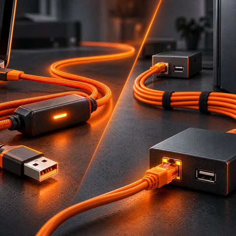 Cómo alargar USB: cable activo o extensor por UTP