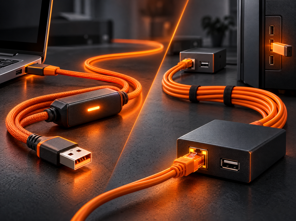 Cómo alargar USB: cable activo o extensor por UTP
