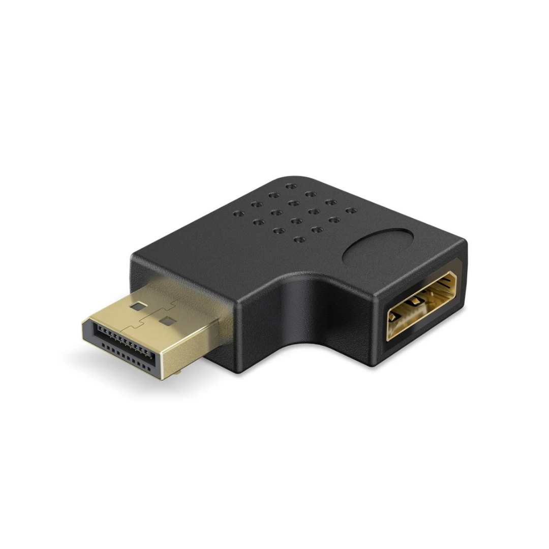 Adaptador DisplayPort en ángulo de 90° a la derecha