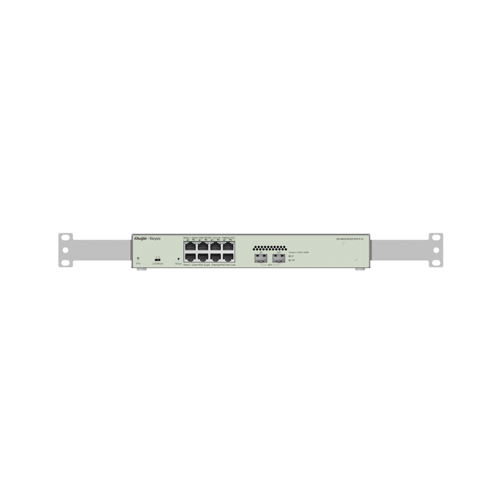 Reyee Switch PoE Cloud Capa 2 8 puertos PoE+ Gigabit+ 2 SFP Gigabit 30W por puerto 802.3af/at / Máximo 125W