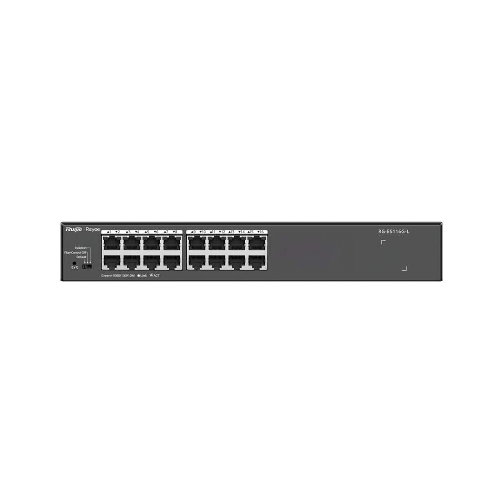 Reyee Desktop Switch - Metal - 16 RJ45 Ports - Unmanaged