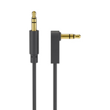Cable Conector de Audio AUX, Estéreo 3,5 mm, 3 Pines, Delgado, CU, en Ángulo