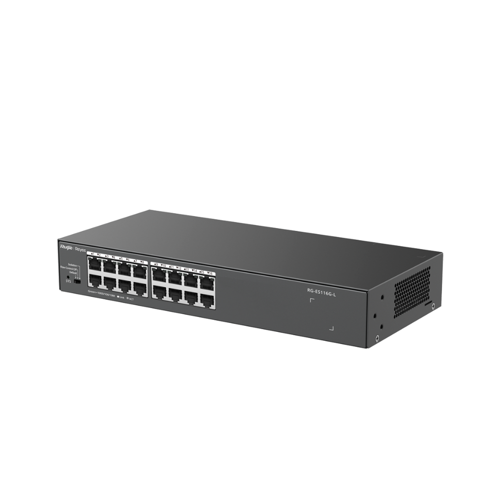 Reyee Desktop Switch - Metal - 16 RJ45 Ports - Unmanaged