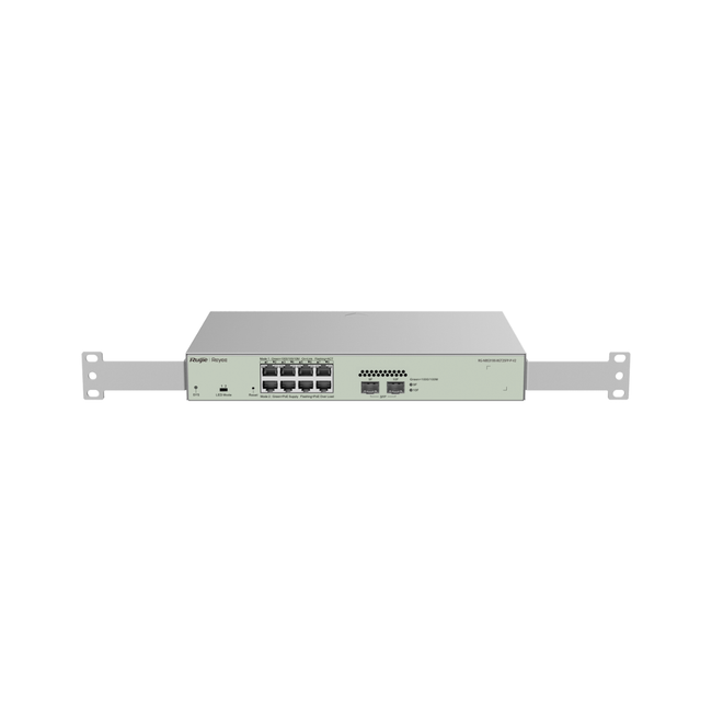Reyee PoE Switch Cloud Layer 2 8 PoE+ Gigabit+ ports 2 Gigabit SFP 30W per port 802.3af/at / Maximum 125W 
