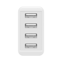 Carregador multiporta USB-A de 30 W, cor branca