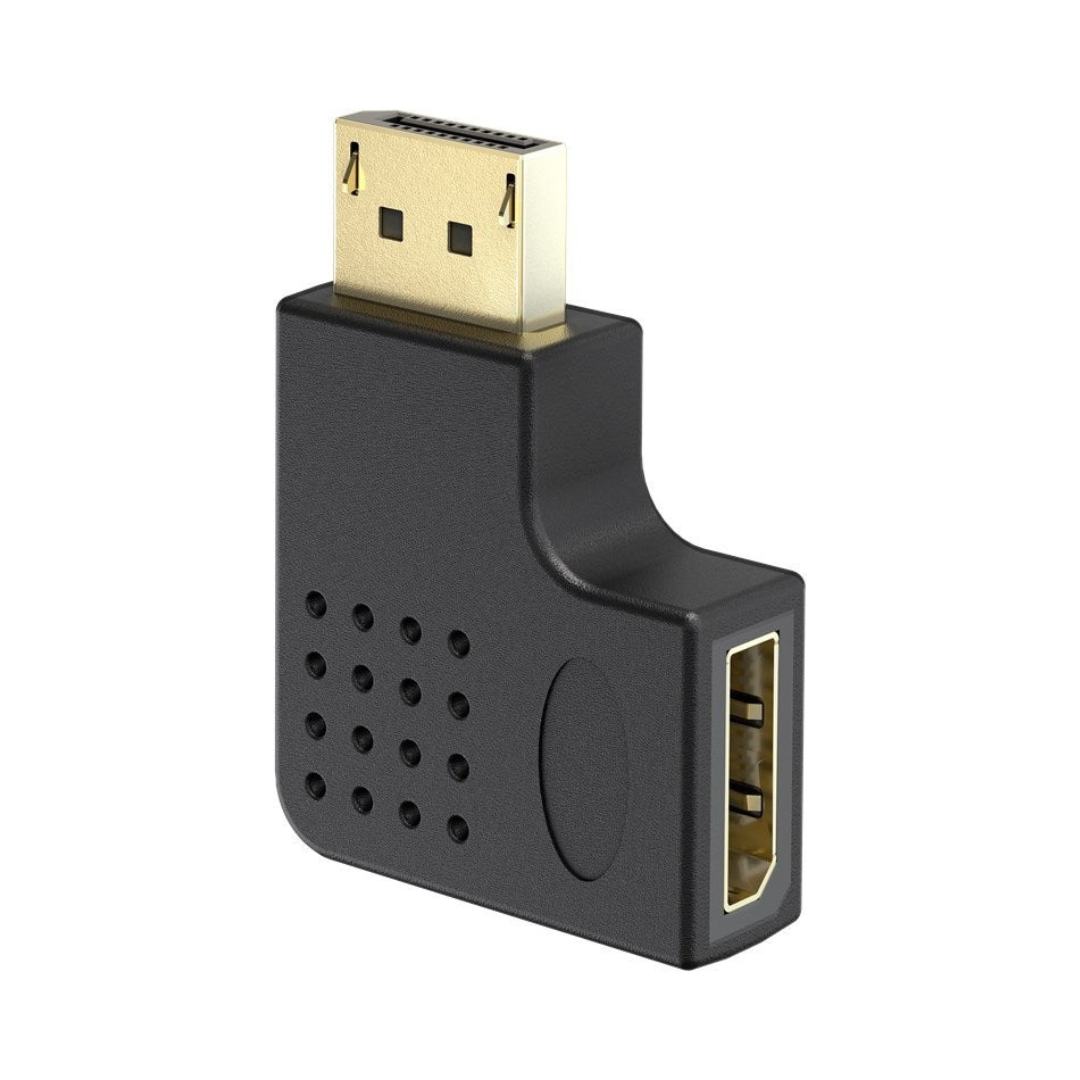 Adaptador DisplayPort en ángulo de 90° a la derecha