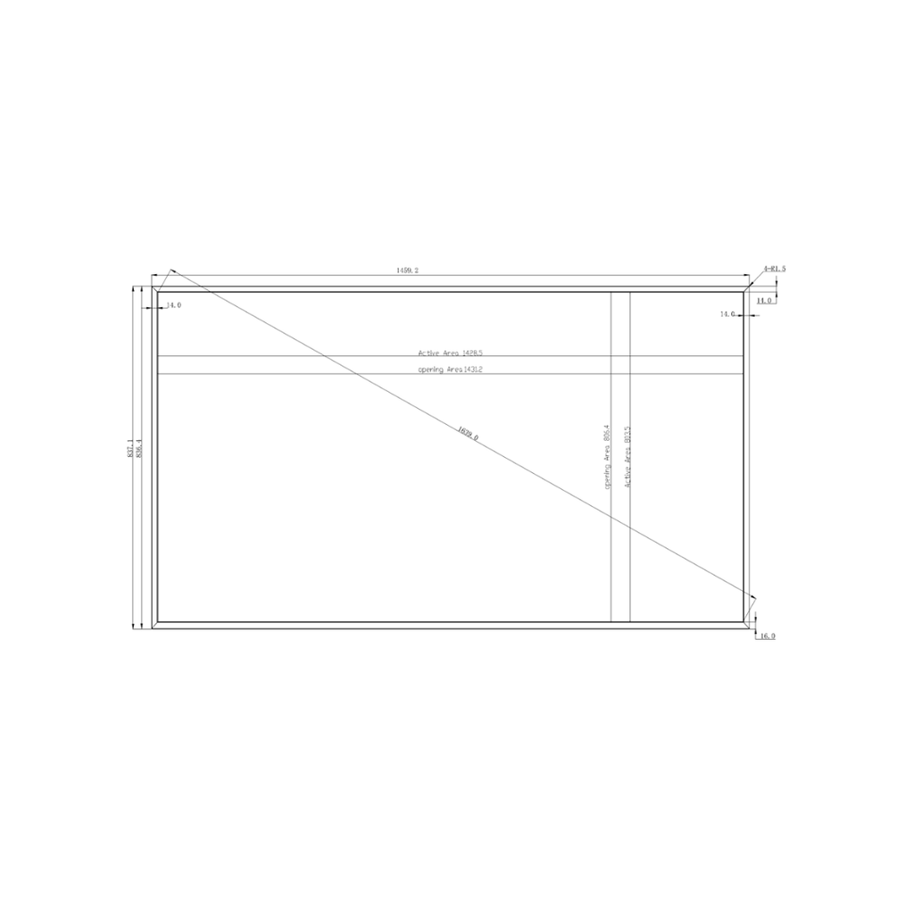 SAFIRE ELED 65" 4K Monitor - HDMI, USB, RS232, RJ-45 Input