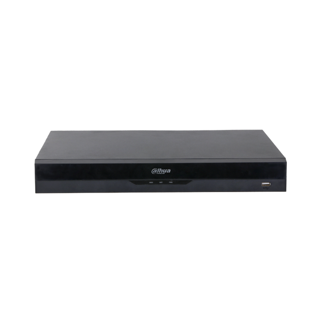 NVR 16 canais 384Mbps H265 HDMI 2HDD I/O IA
