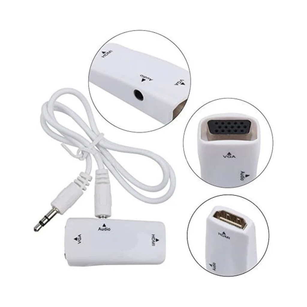 Mini conversor de HDMI para VGA com Áudio