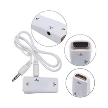 Mini conversor de HDMI para VGA com Áudio
