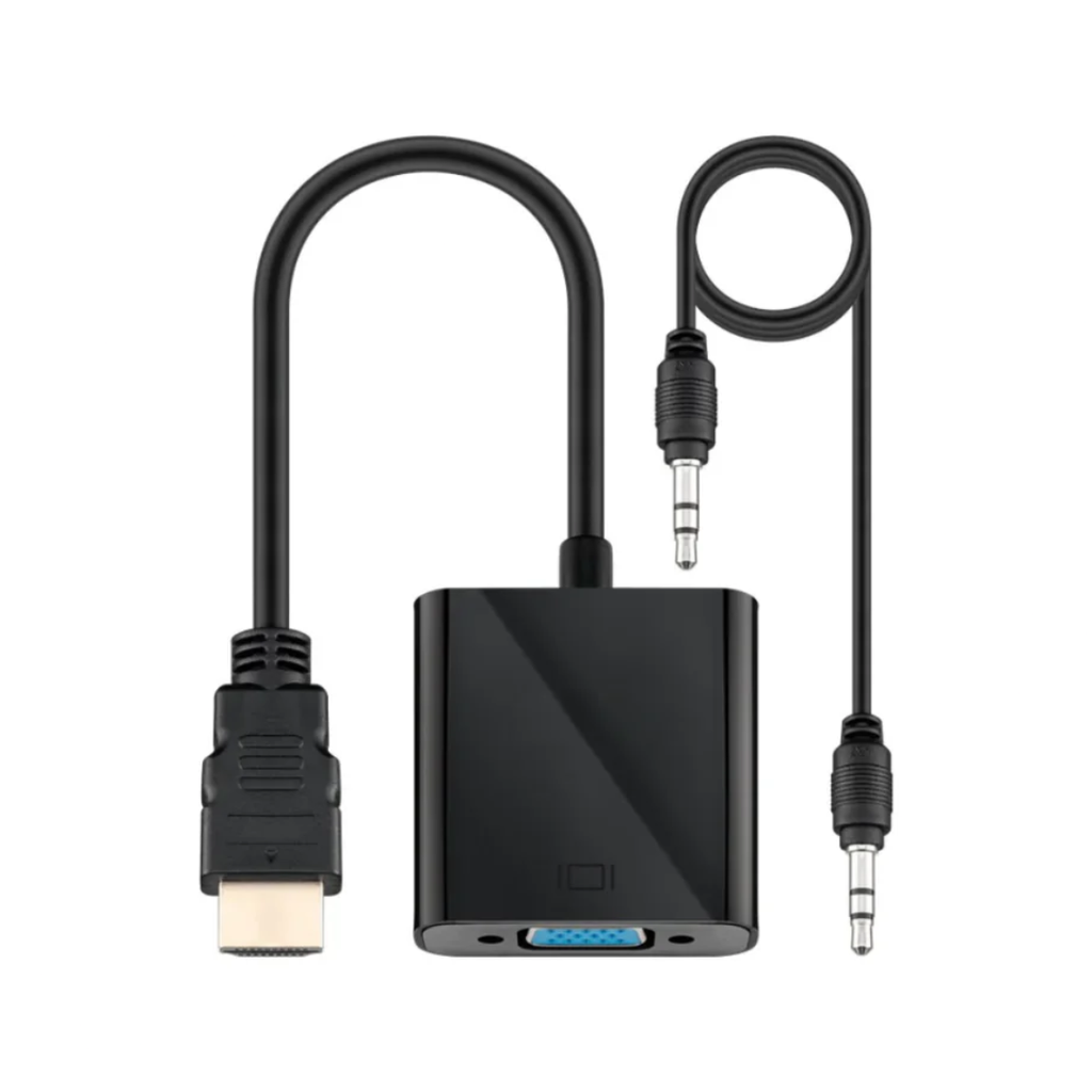 ADAPTADOR HDMI PARA VGA M/H 10 cm + ÁUDIO 3,5 cm