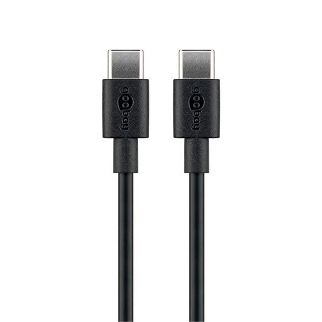 Cabo USB-C preto de 60 W para carregamento e sincronização