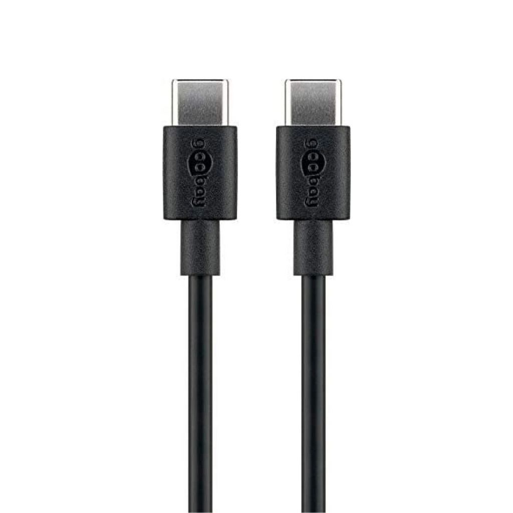 Cabo USB-C preto de 60 W para carregamento e sincronização