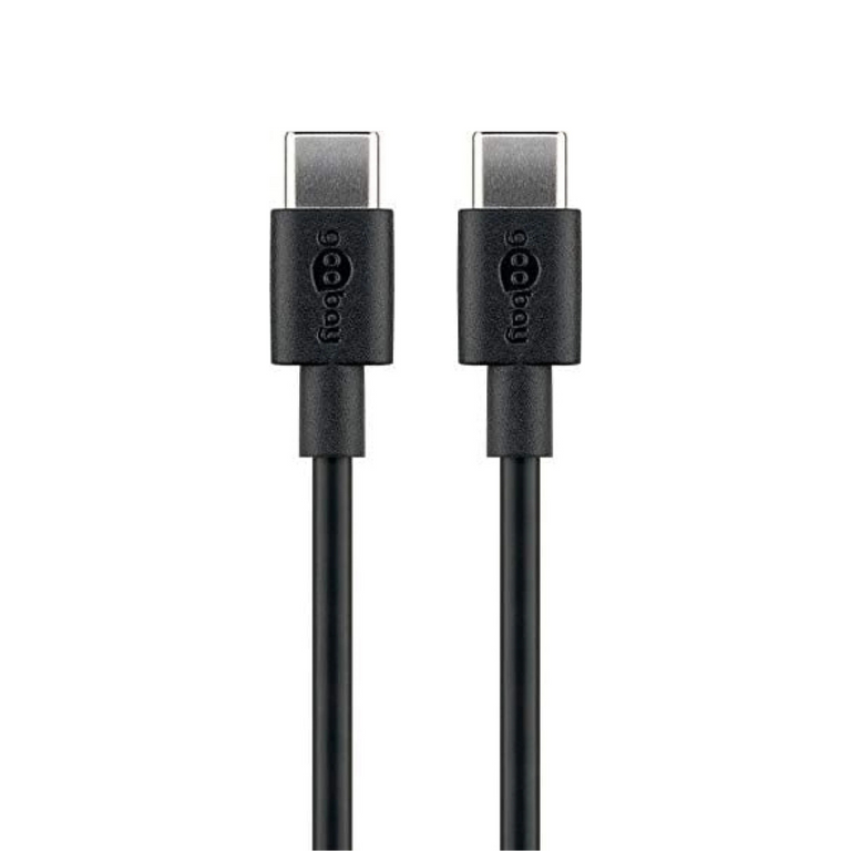 Cabo USB-C preto de 60 W para carregamento e sincronização