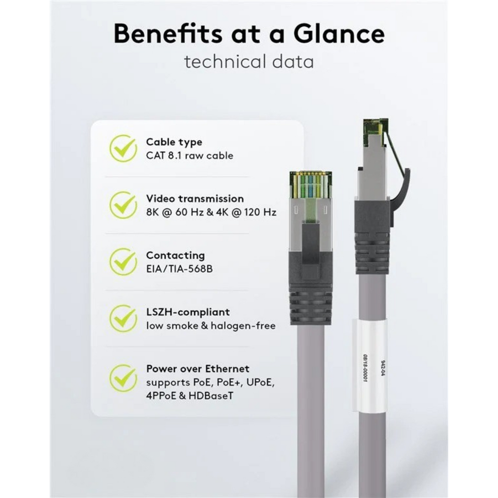 CAT 8.1 S/ftp Network Cable (Pimf) Lszh 
