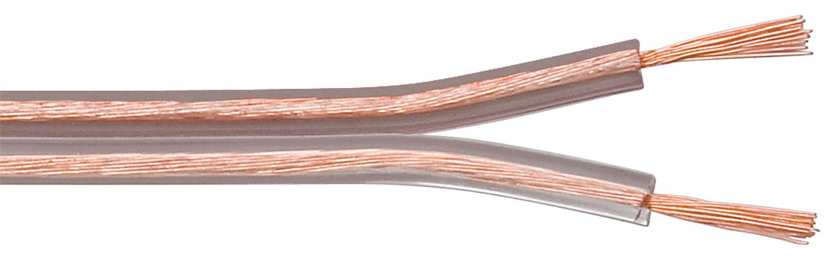 Cable de Altavoz Transparente CCA de Diámetro 2 x 0,75 mm²
