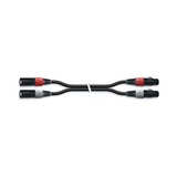 Doble Conector de 2 XLR Hembra a RCA Macho L/R Señal Monocanal por Cable con Conectores Metalicos 3.0M Adaptador