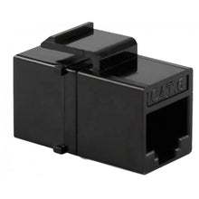 RJ-45 female-to-female CAT6 UTP keystone jack for patch panel, black