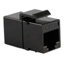 RJ-45 female-to-female CAT6 UTP keystone jack for patch panel, black