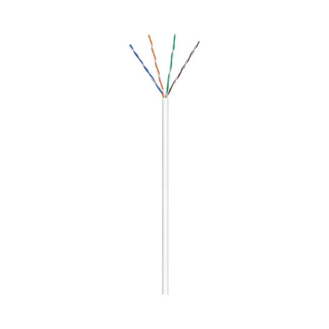 Bobina de red CAT 6, U / UTP, Gris - CU, AWG 26/1 (Sólido), Lszh - 100m