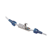 Conector de emenda de cabos Cat 6A STP com conectores RJ45 