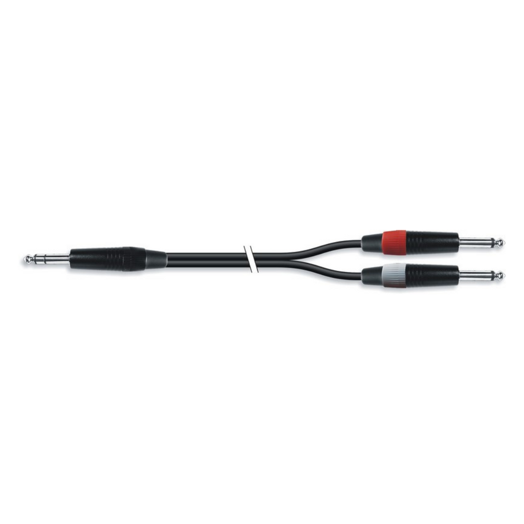 6.35 Stereo Jack to Dual Mono L/R Instrument Cable